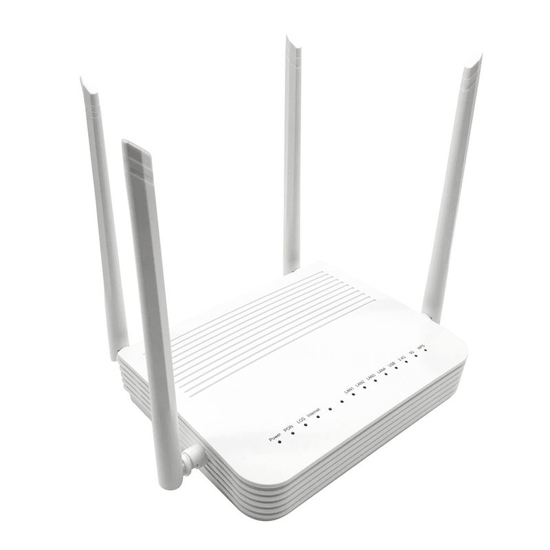 Wireless Dual Band FTTH XPON ONU 4GE 2.4G 5G WIFI 1USB With 4 Extenal Antenna